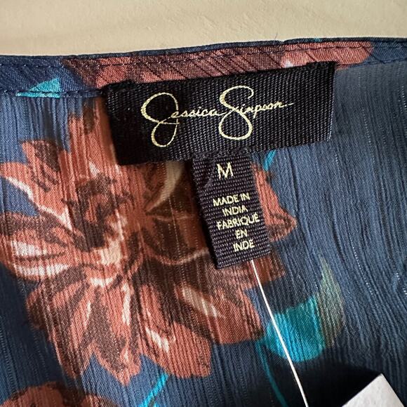 JESSICA SIMPSON | Blakely $79 NEW Floral Open Front Kimono Duster Me Beau Femme - Picture 5 of 11